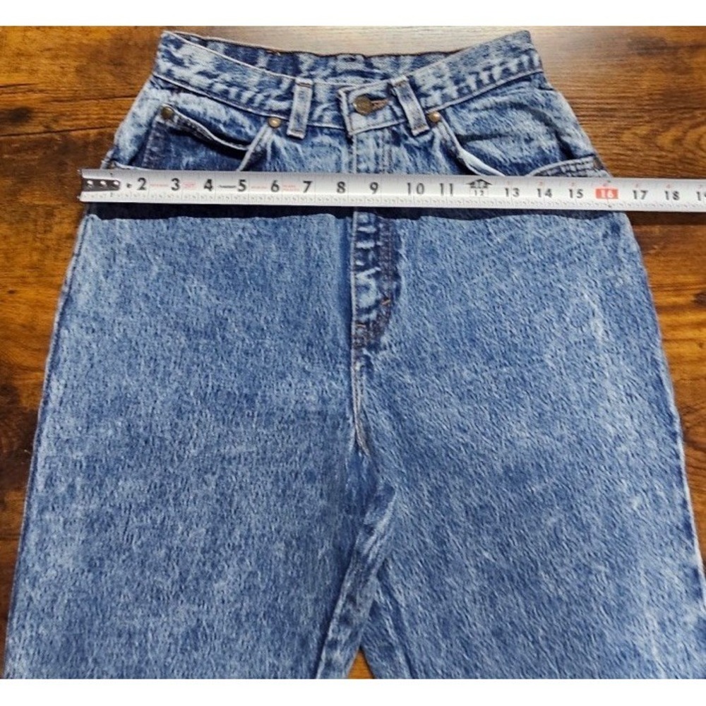 Vintage 80s Levi's 544 Light Acid Wash Denim Jeans Junior Women's Size 8x31 - Picture 5 of 9